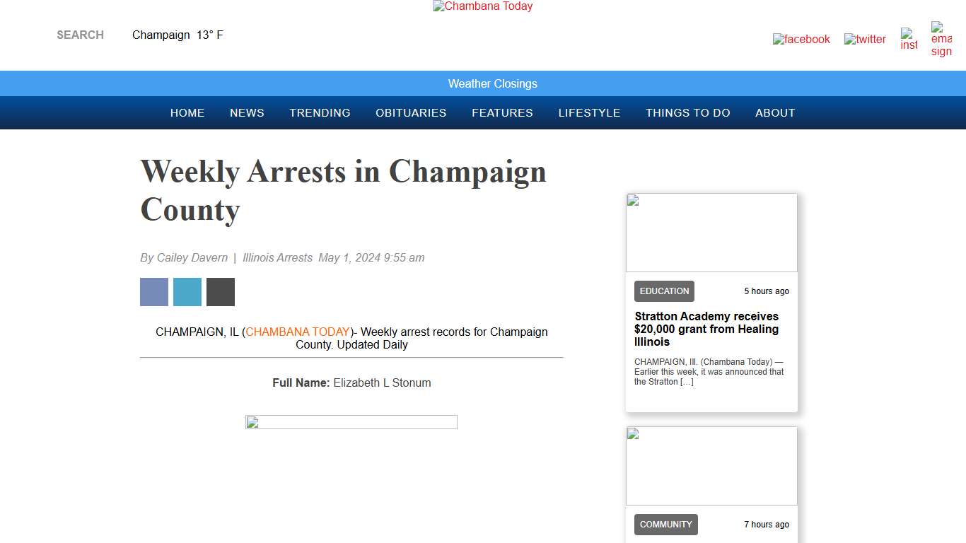 Weekly Arrests in Champaign County - Chambana Today